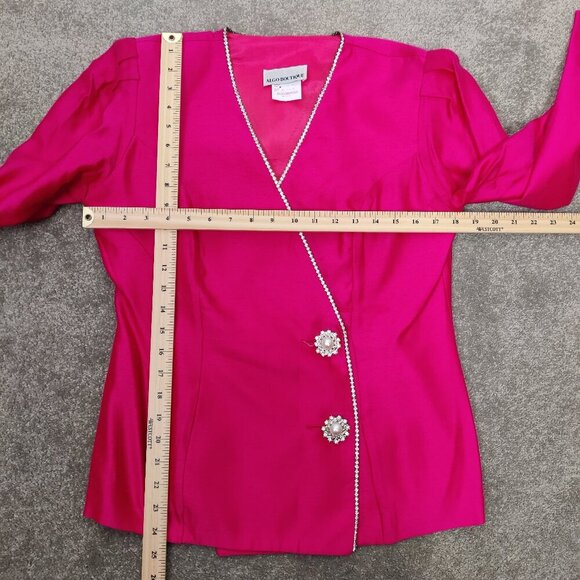 Vintage Algo Boutique Women's Pink Jacket & Maxi Skirt Set Sz Med Party Cocktail - Picture 14 of 16